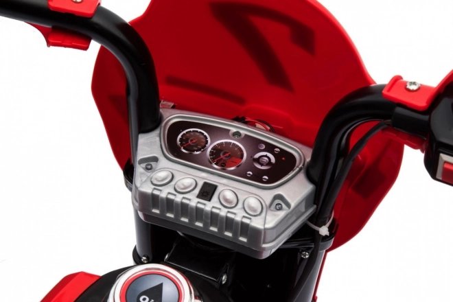 Elektrokinder Motorrad Rot mit Hilfsrädern und LED-Sounds