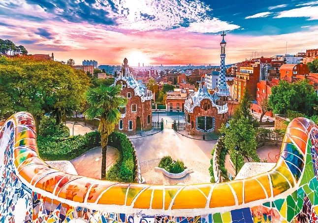 Leuchtende Farben und BARCELONA-Motiv