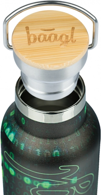 Thermoflasche mit Bambusdeckel