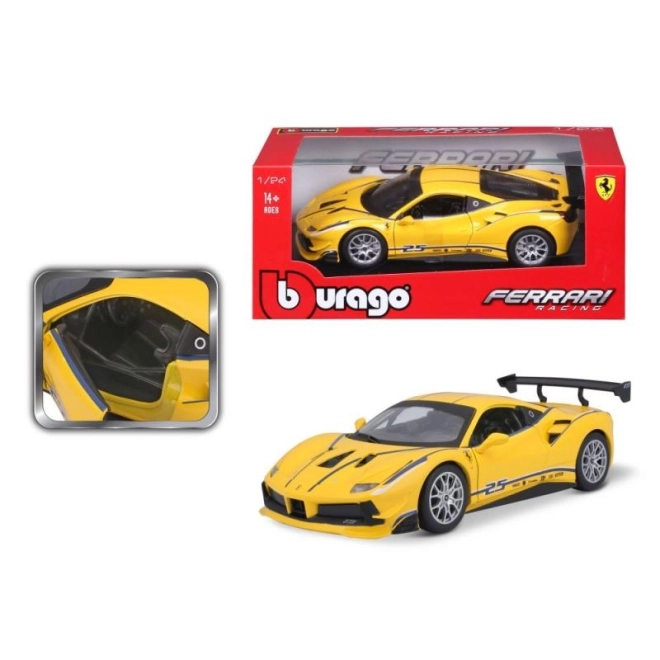 Ferrari Rennsport 488 Challenge Modellauto Gelb