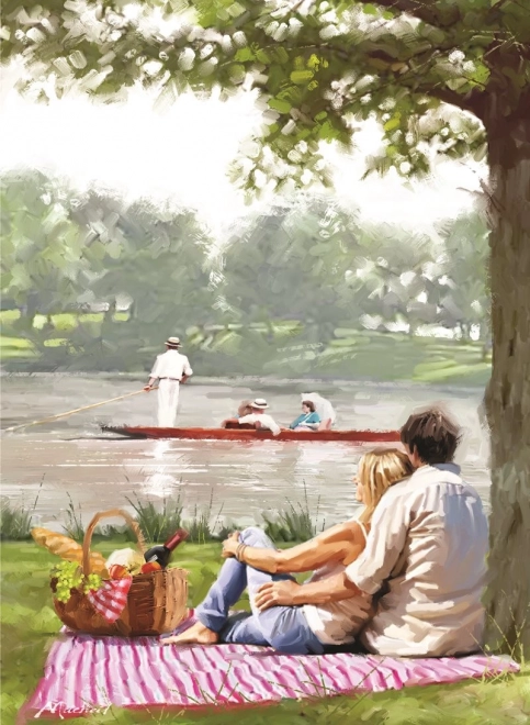 Puzzle Picknick am Fluss 1000 Teile