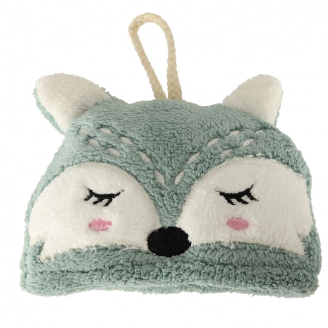 Kinderhandtuch Fuchs Motiv Blau