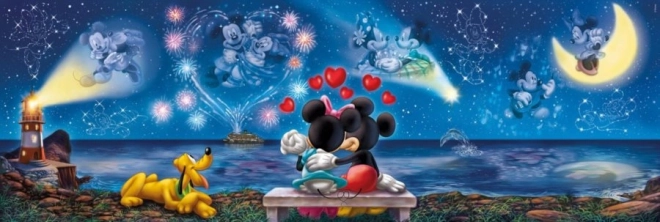 Clementoni Panoramapuzzle Mickey und Minnie 1000 Teile