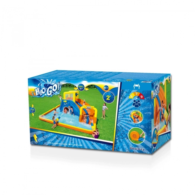 Wasservergnügungspark BESTWAY für Kinder 5+ Rutsche + Basketballkorb + Tunnel + Dusche