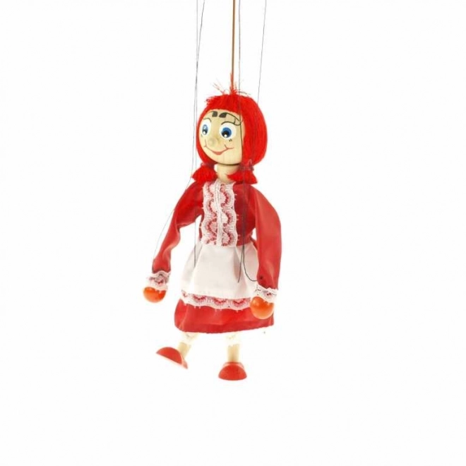 Holzmarionette Rotkäppchen
