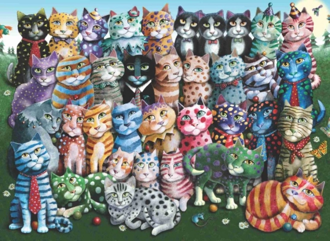 Katzenfamilien Treffen Puzzle 1000 Teile