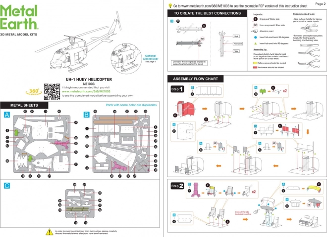 3D Puzzle Hubschrauber UH-1 Huey