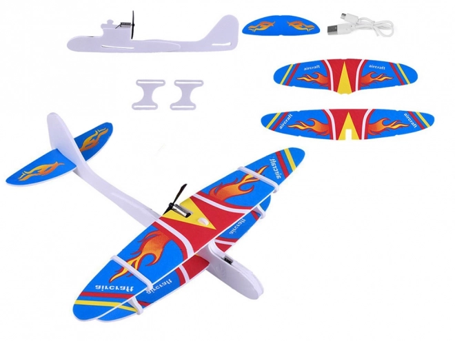 Leichtes Leuchtflugzeug mit Elektromotor