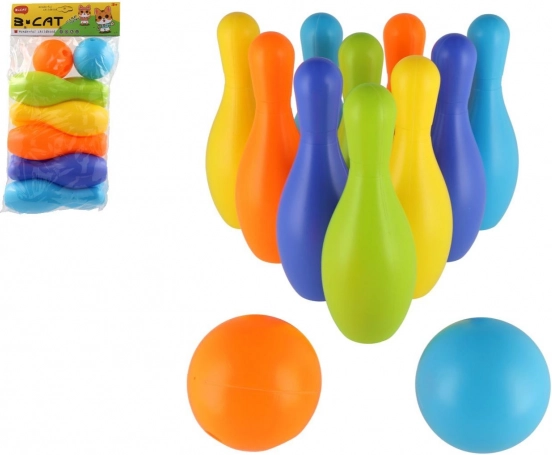 Bunter Kegel- und Ball-Set für Kinder