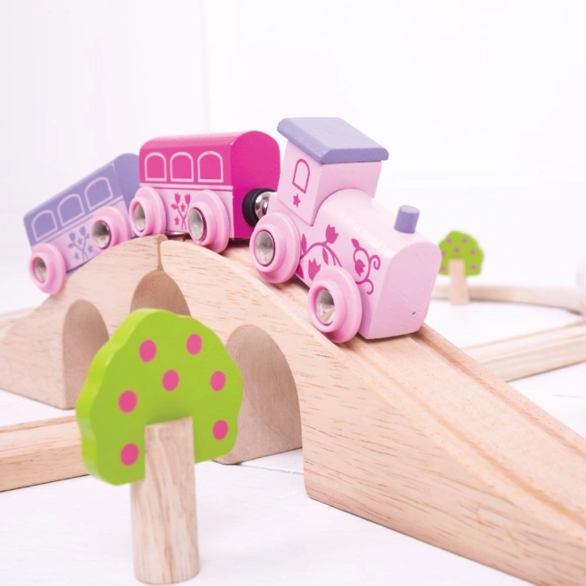 Bigjigs Rail Holz-Eisenbahn Acht Set für Prinzessinnen