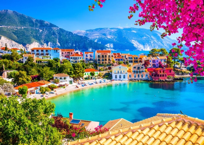 Puzzle Dorf Assos auf Kefalonia, Griechenland 1000 Teile