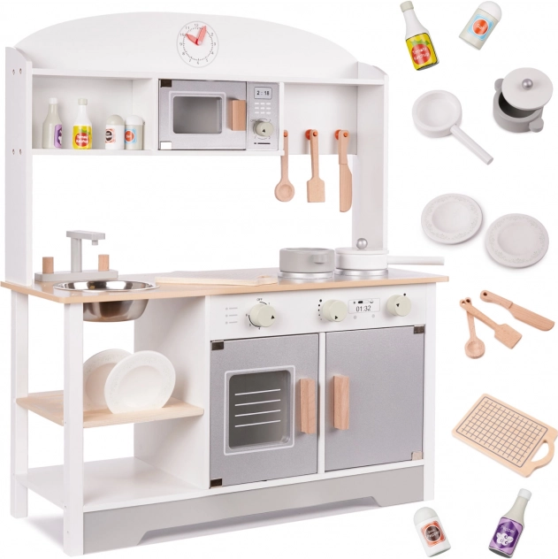 Holz-Kinderküche mit Zubehör, MDF, 82 cm