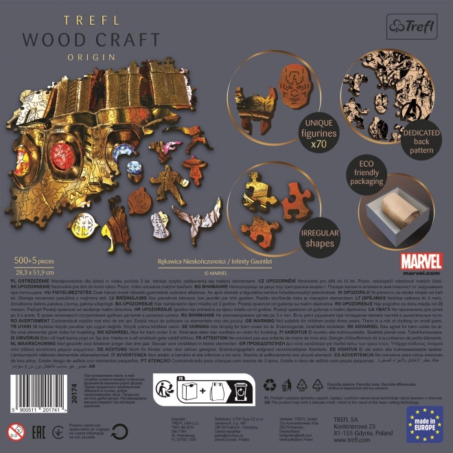 TREFL Holzpuzzle Marvel - Unendlichkeitshandschuh