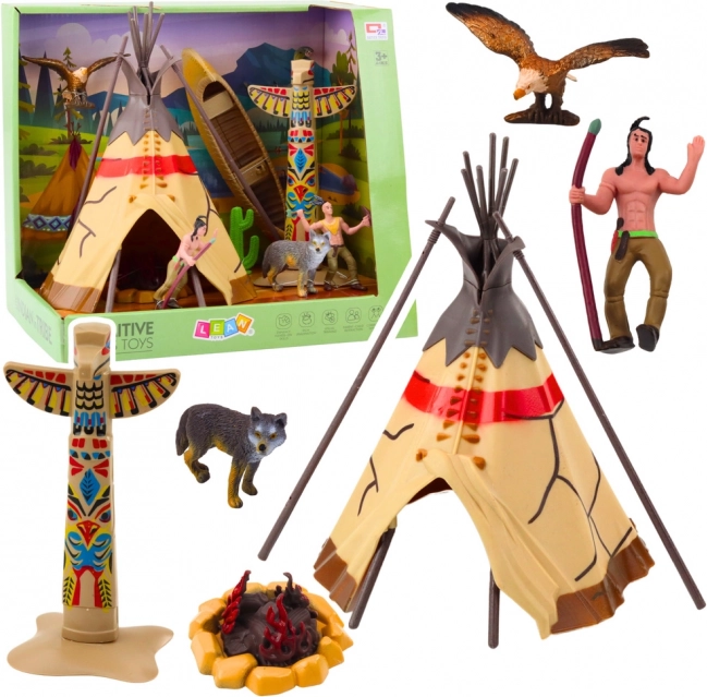 Indianer-Set mit Figuren und Tipi