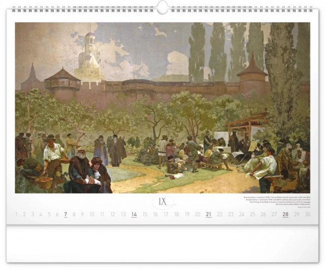 Notique Wandkalender Slawische Epoche – Alfons Mucha 2025