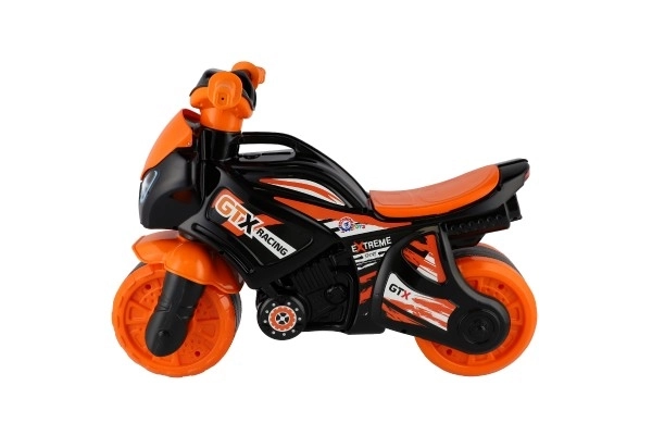 Rutschfahrzeug Motorrad Orange-Schwarz aus Kunststoff