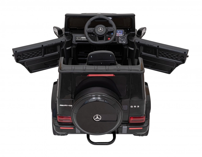 Mercedes AMG G63 für Kinder schwarz + Fernbedienung + MP3 LED + langsamer Start + EVA + Gurte