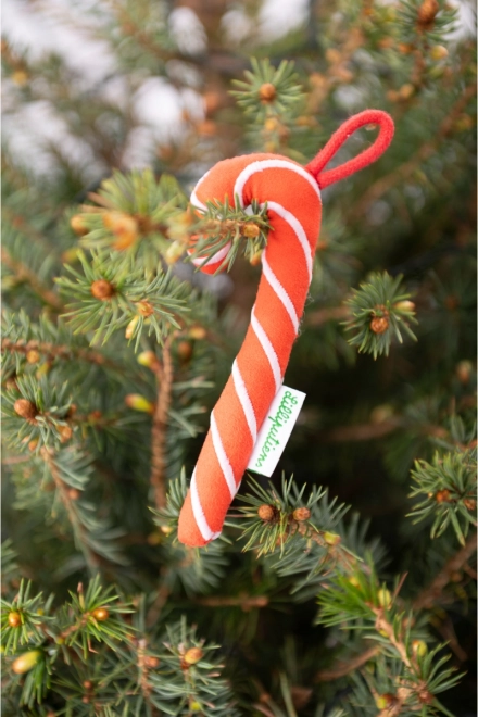 Lilliputiens Weihnachtself mit Zuckerstange und Mütze