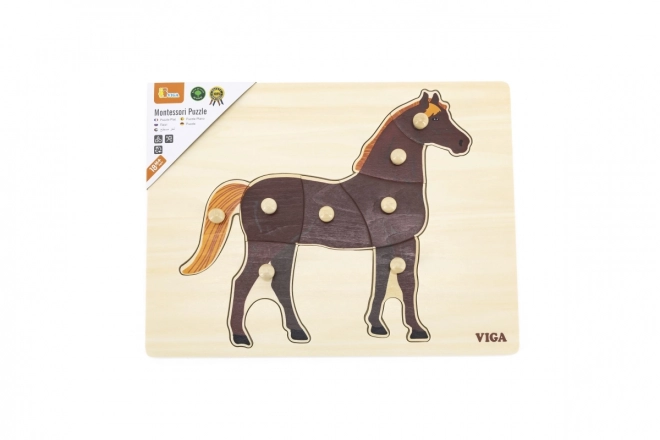 Montessori Holzpuzzle - Pferd