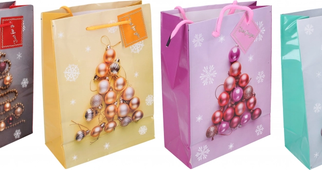 Weihnachtliche Geschenktasche Größe M 26x32x11 cm