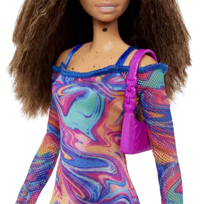 Barbie Modepuppe Regenbogen Marmor Kleid