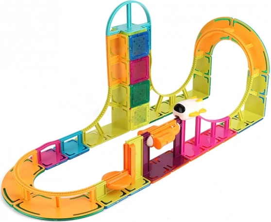 Schnelle Strecke mit Loops und Kurven