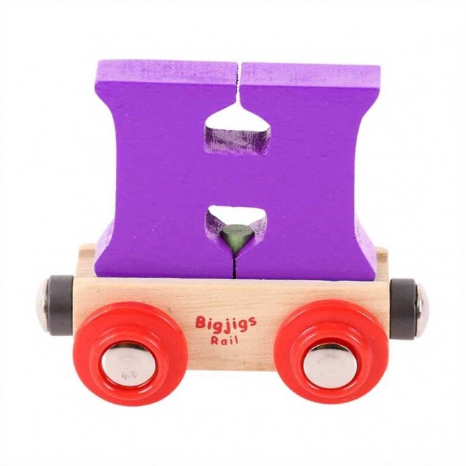 Holzwaggon Buchstabe H - Bigjigs Rail