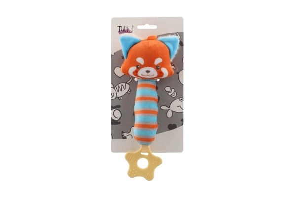 Plüschfuchs mit Quietsche und Beißring 24 cm