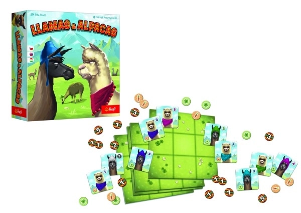 Lustige Tiere Brettspiel mit Lamas und Alpakas