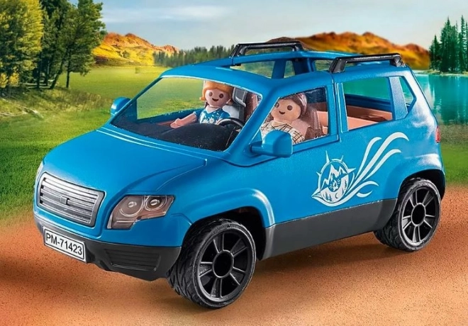 Familienausflug Wohnmobil und Auto Set