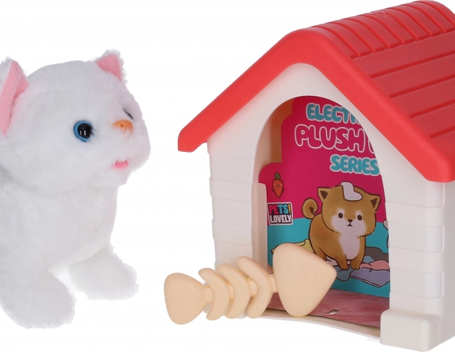 Interaktive Katze mit Hütte 15 cm