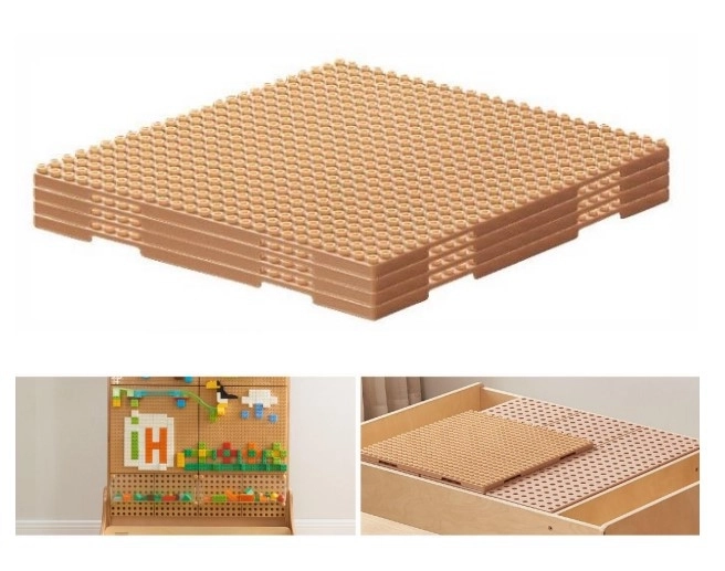 Masterkidz Holz Spieltisch mit Zubehör STEM Wall und 563 Bausteine