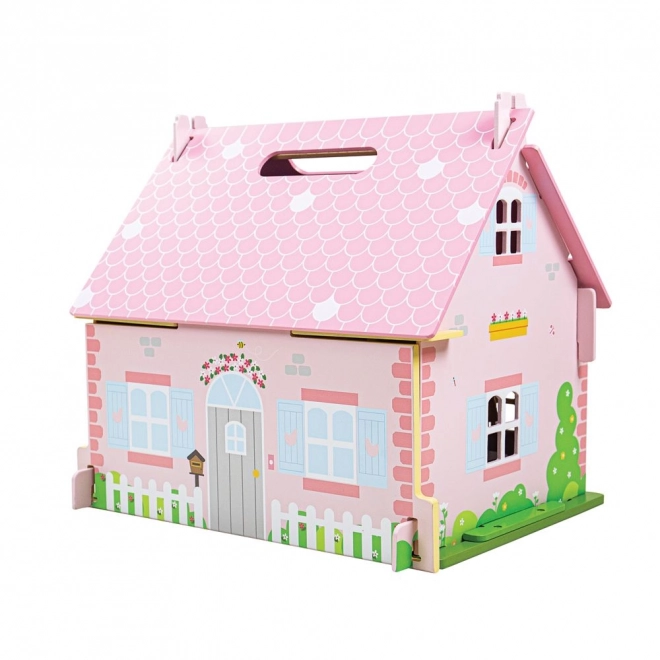 Tragbares Holzpuppenhaus von Bigjigs Toys