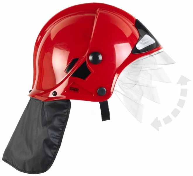 Rote Feuerwehrhelm