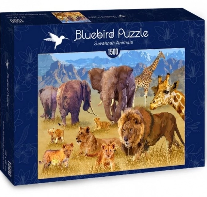 Bluebird Puzzle Tiere der Savanne 1500 Teile