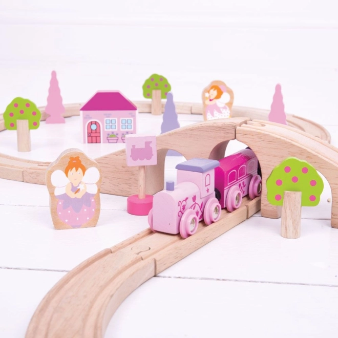 Bigjigs Rail Holz-Eisenbahn Acht Set für Prinzessinnen