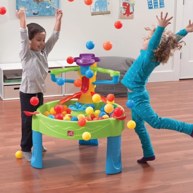 Farbenfroher Wasser-Spieltisch mit Bällen 2-in-1