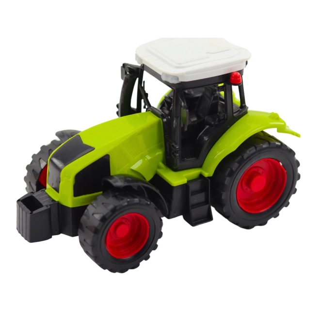 Traktor mit Zisterne und Heuwender