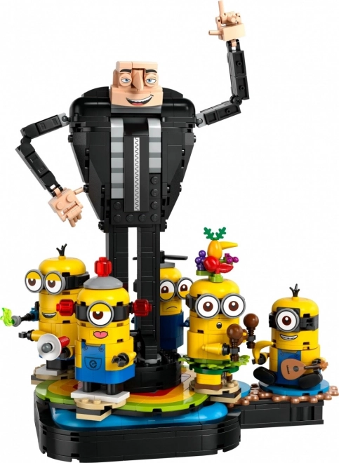 Kran mit Minions Bausteinen