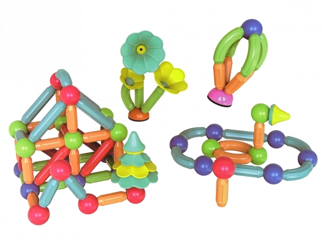 Magnetische Konstruktionsbausteine aus Kunststoff - 78 Teile