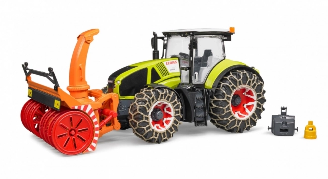 Bruder Traktor Claas Axion 950 mit Schneefräse