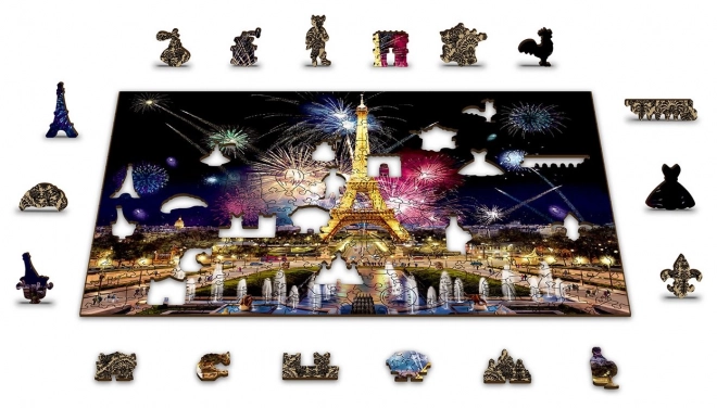 Holzpuzzle Nacht in Paris 2-in-1, 300 Teile