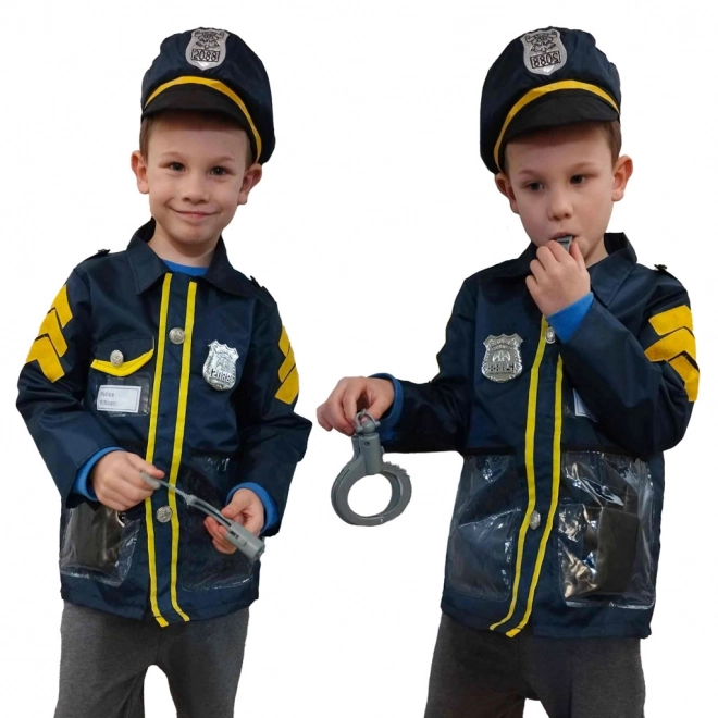 Kostüm Polizist Set für Kinder 3-8 Jahre