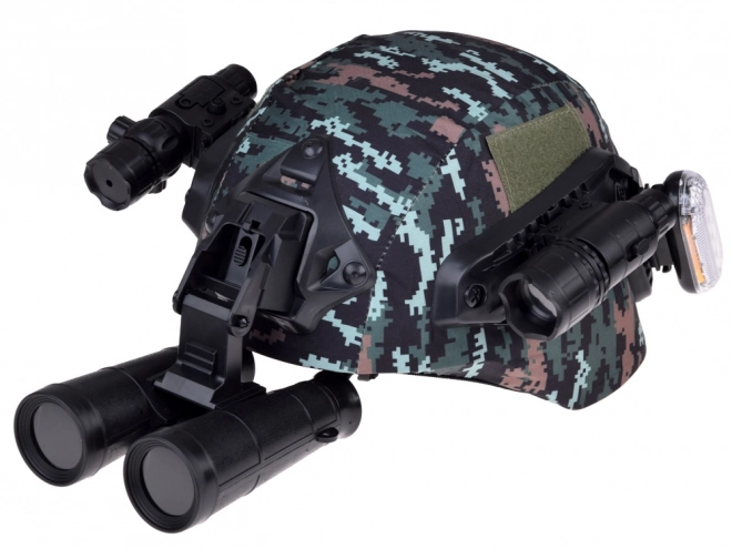 Spielset Soldat mit Helm, Fernglas und Walkie Talkie