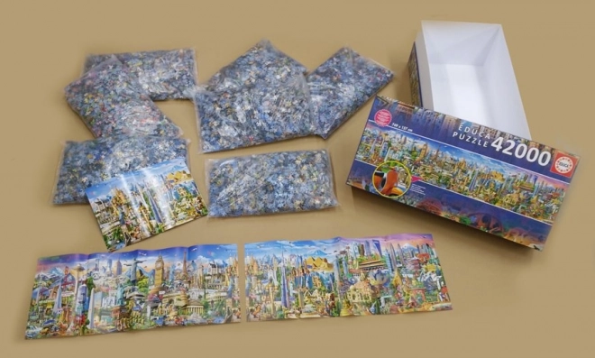 EDUCA Puzzle Die Welt herum 42000 Teile