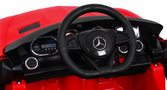 Mercedes Benz GT Batterie für Kinder Rot + Fernbedienung + langsamer Start + MP3 LED
