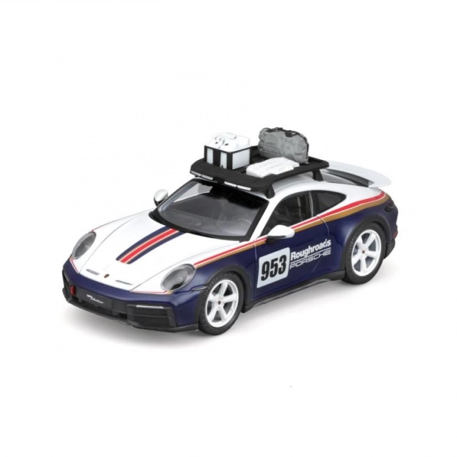 Bburago Porsche 911 Dakar Rennwagen Modell Blau