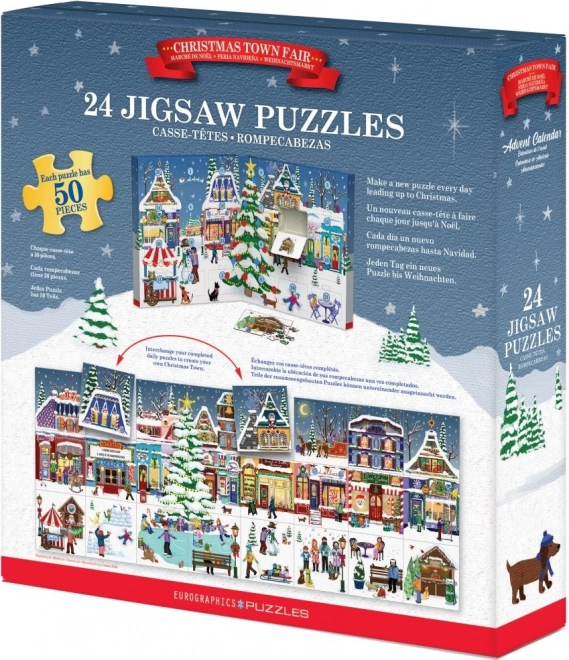 Eurographics Puzzle Adventskalender: Weihnachtlicher Markt