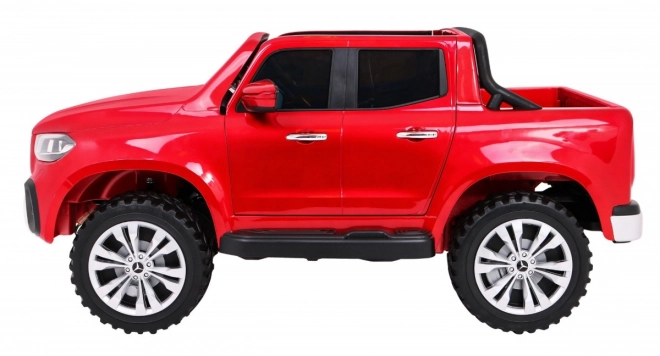 Mercedes Benz X-Klasse für Kinder Roter Lack + Fernbedienung + 4x4 + MP4 + Gepäckträger + EVA