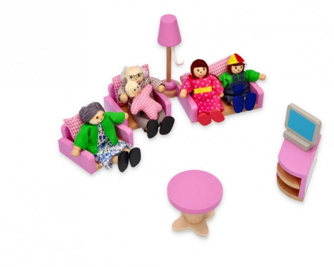 Möbelset für Puppenstuben Wohnzimmer